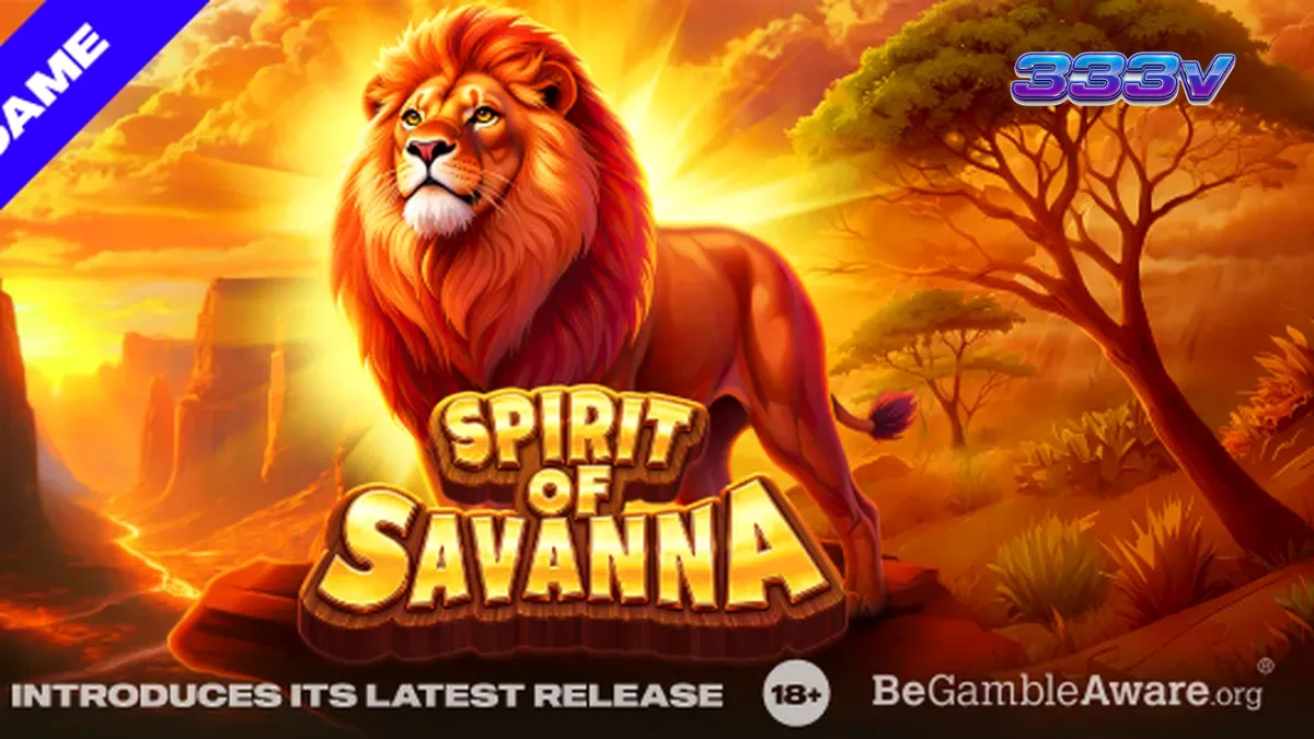 Tampilan visual slot Spirit of Savanna dengan latar belakang padang rumput liar.