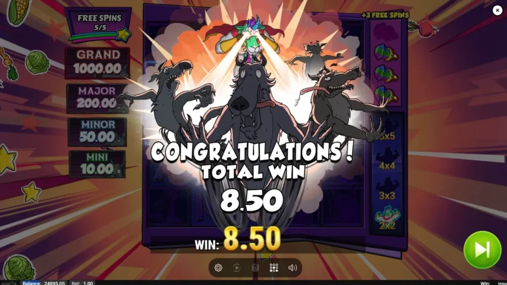 Tampilan visual slot Unigoat dengan tema peternakan fantasi dan karakter kambing unicorn.